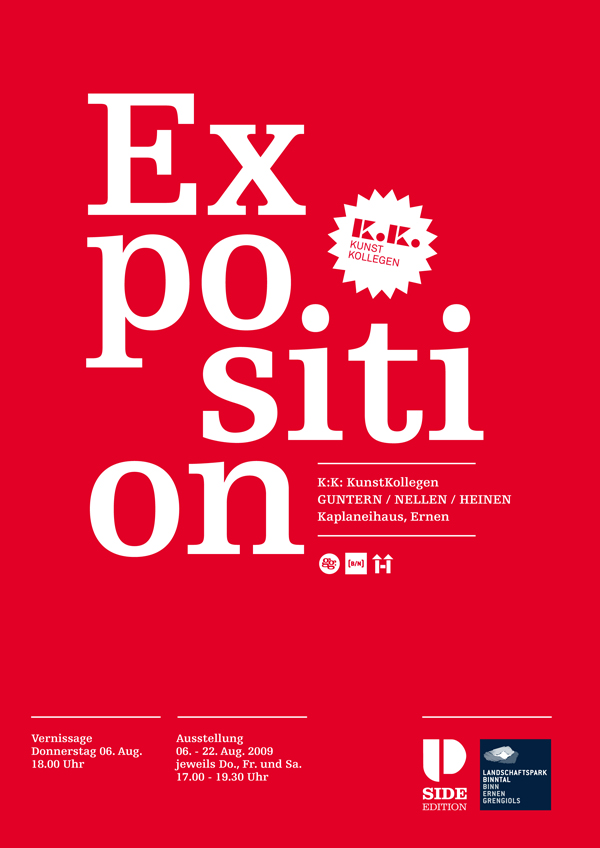 Plakat Exposition Ernen K.K. Kunstkollegen2009